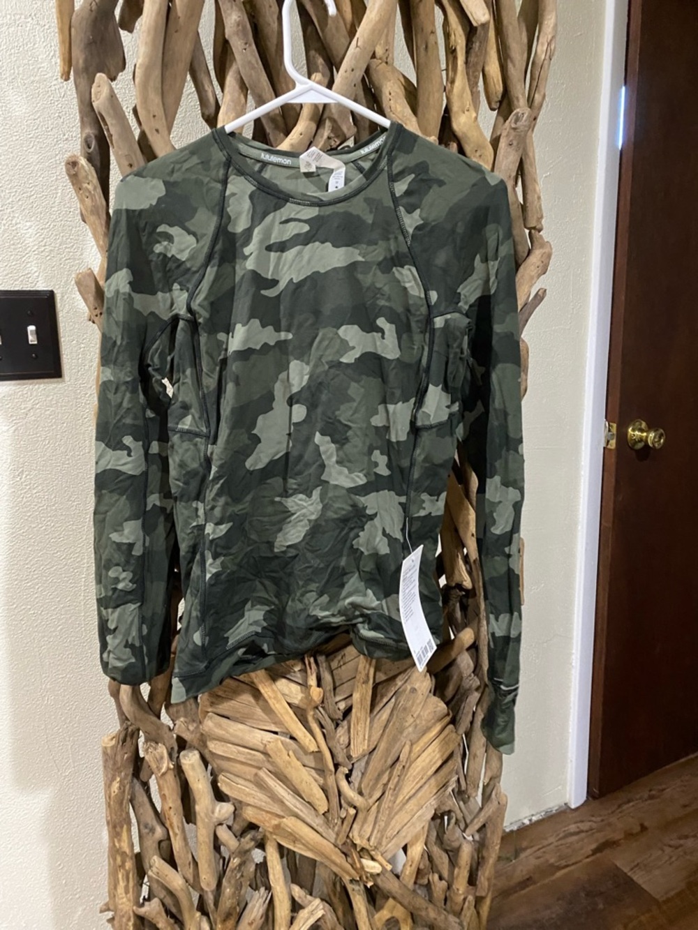 lululemon athletica Green Camo Long Sleeve Top